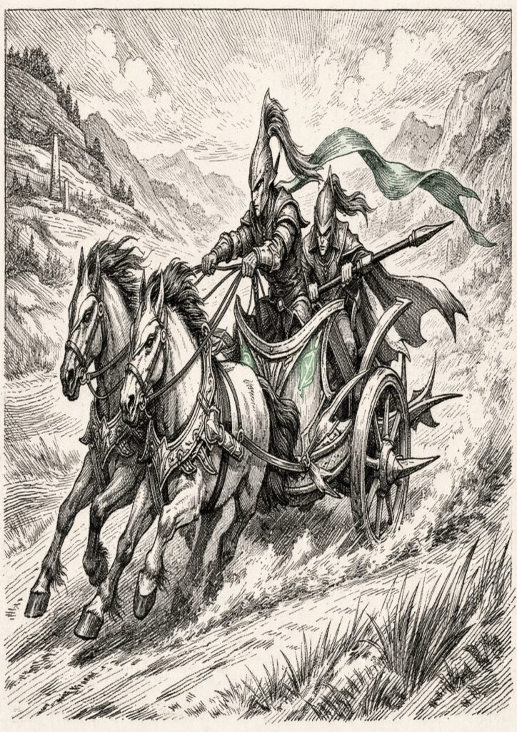 Warhammer inspired high elves fantasy artwork