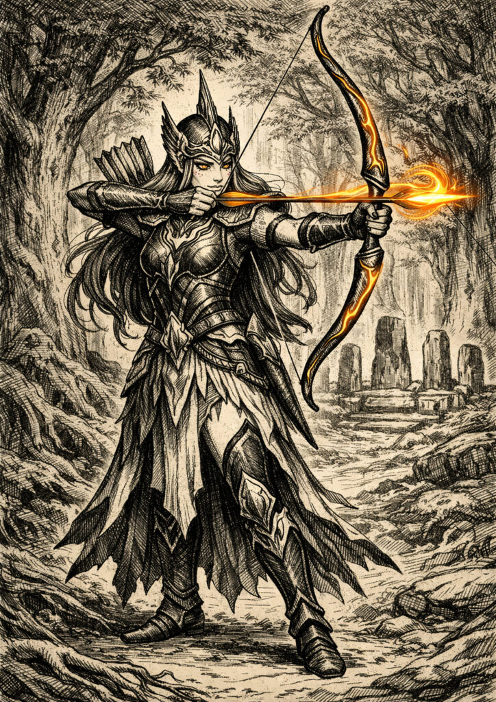 High elves faction inspired by warhammer fantasy style