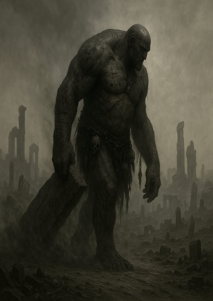 Cinematic warhammer inspired beastmen illustration