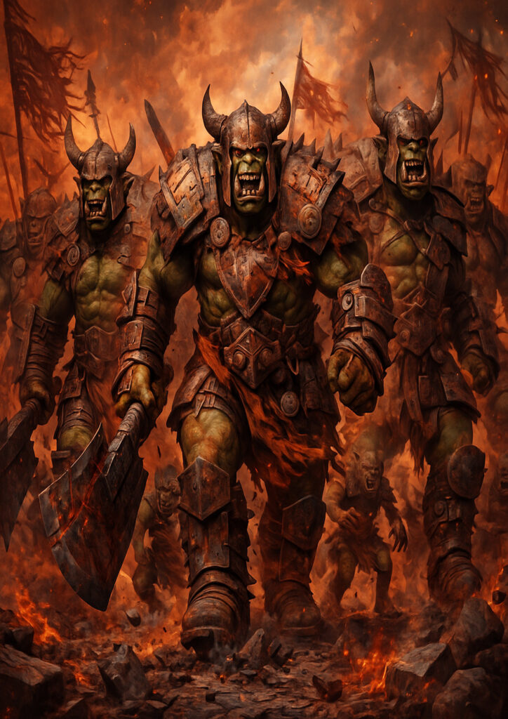 Orks and goblins faction inspired by warhammer fantasy