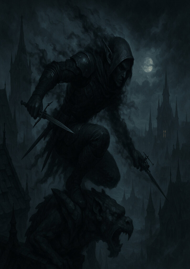 Dark elves warhammer inspired gothic fantasy artwork