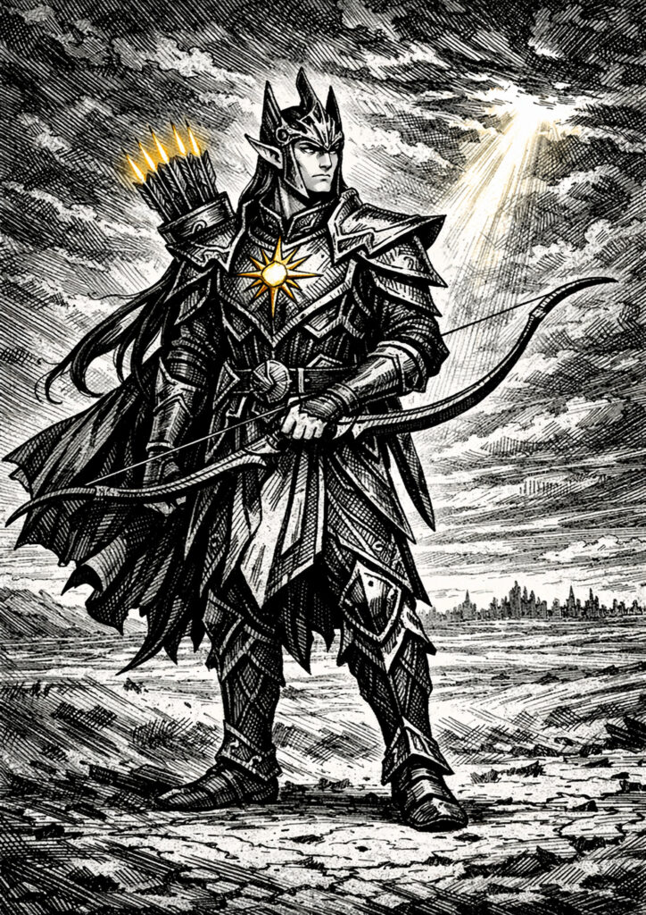 High elves faction inspired by warhammer fantasy style