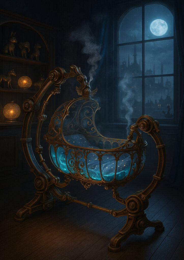 Steampunk everyday item artwork depicting a familiar object redesigned with clockwork and steam technology.