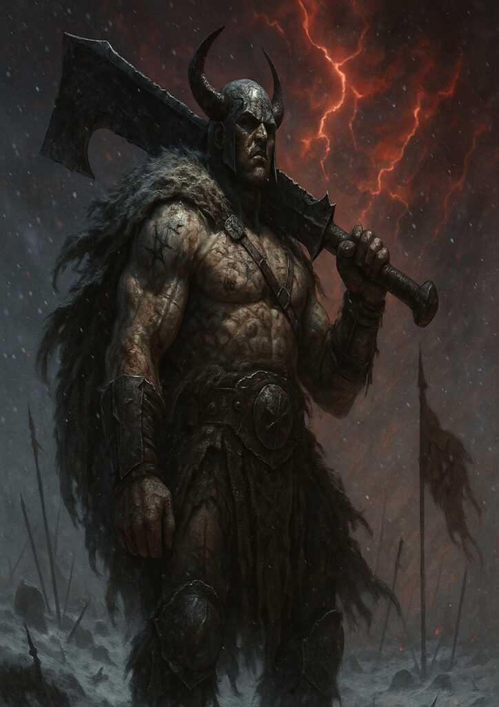 Chaos warriors army inspired by warhammer aesthetic