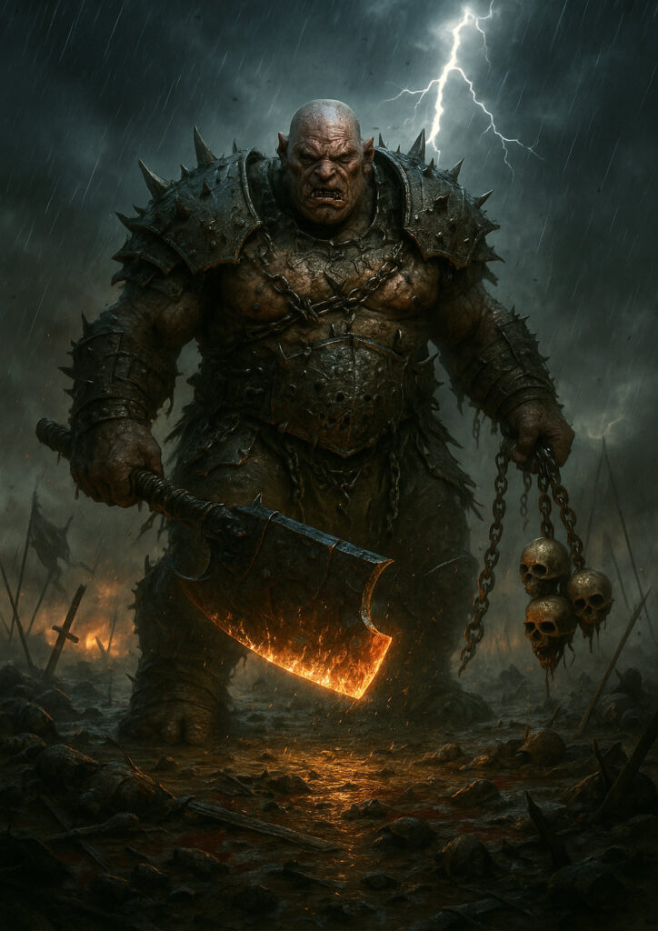 Warhammer inspired ogres warriors fantasy artwork