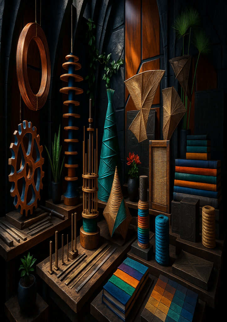 warm interior room inspired by traditional cultures