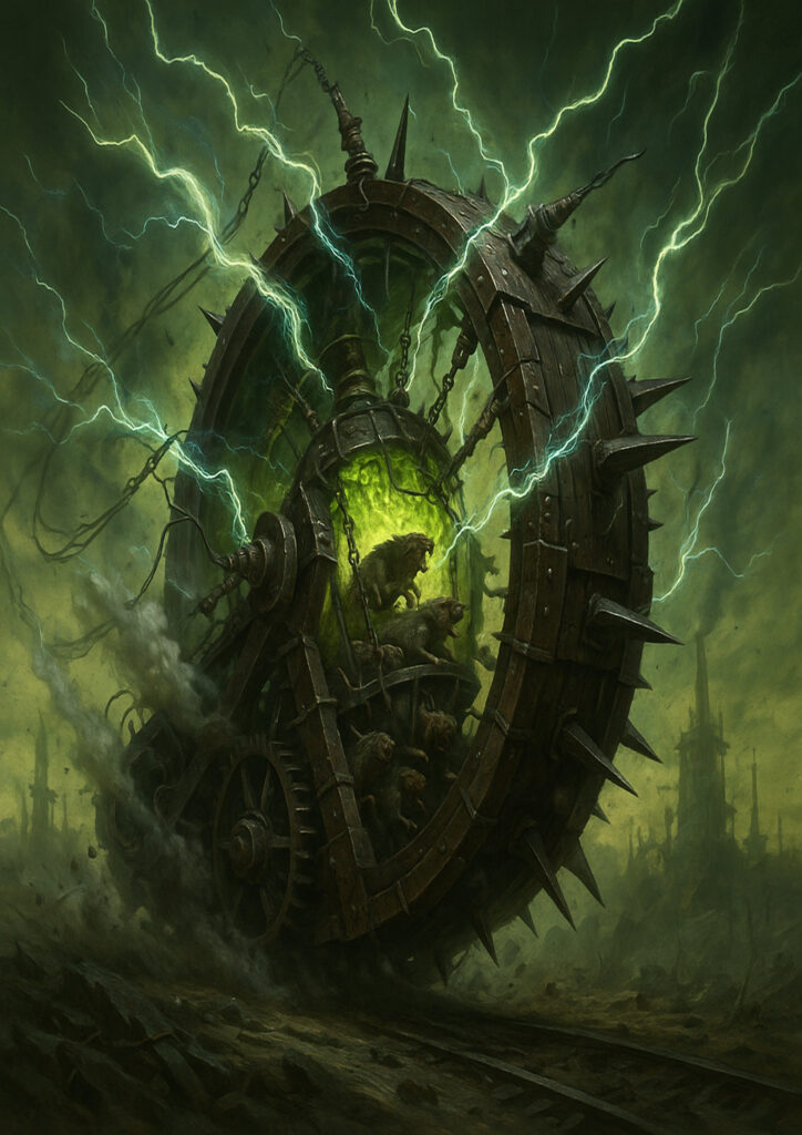 Cinematic warhammer inspired skaven illustration