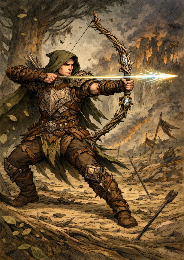 Forest wood elves with warhammer fantasy influence