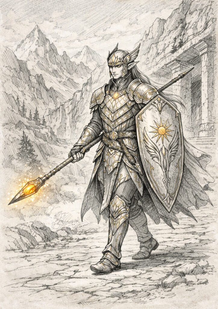 High elves faction inspired by warhammer fantasy style