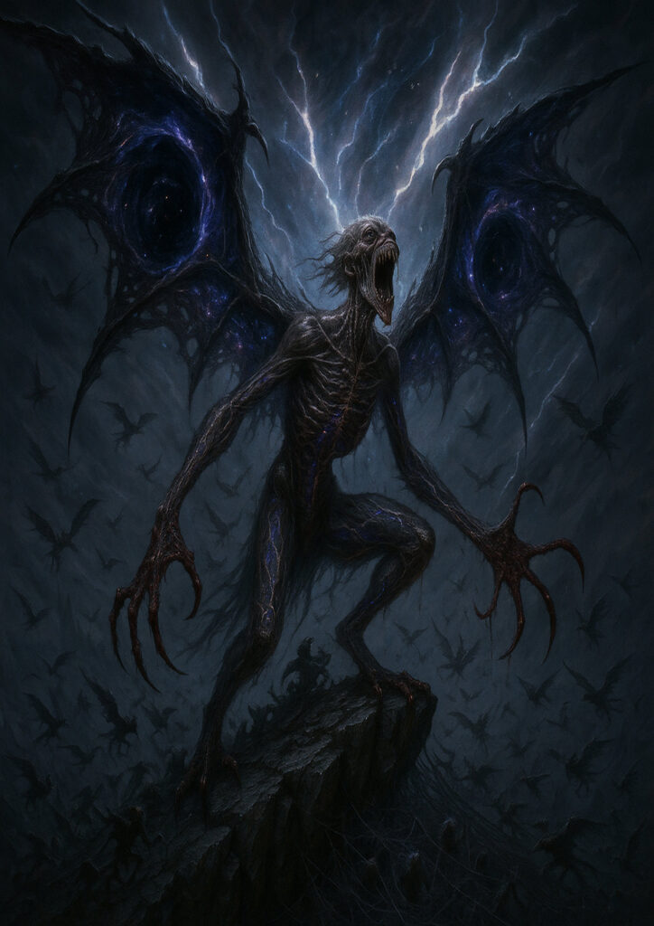 Cinematic warhammer inspired dark elf illustration