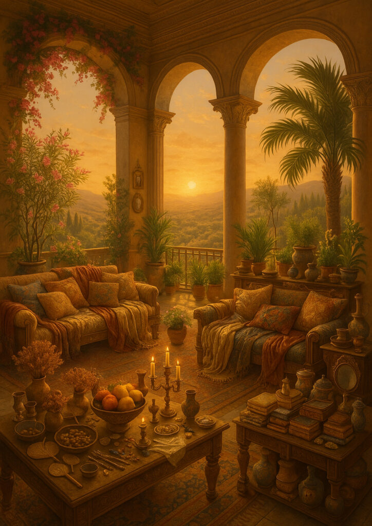 warm interior space with global inspiration