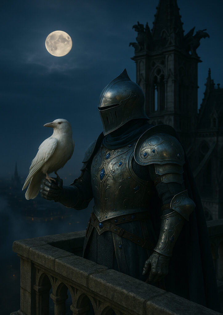 Ultra realistic medieval knight portrait, photorealistic armor and helmet details, epic fantasy knight wall decor