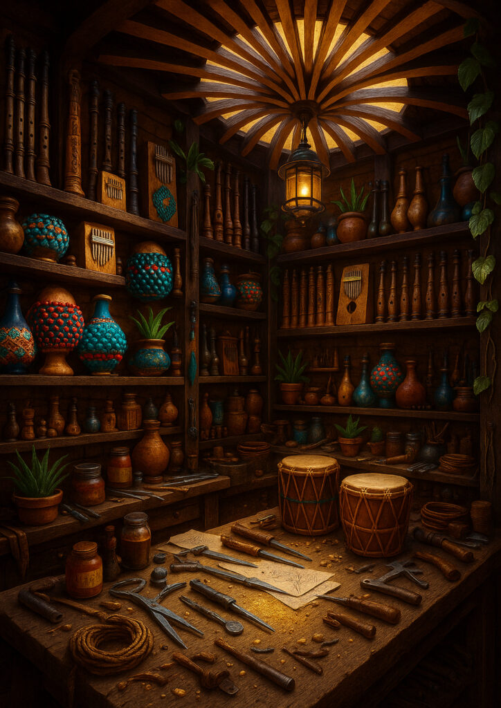 interior space inspired by real world cultures