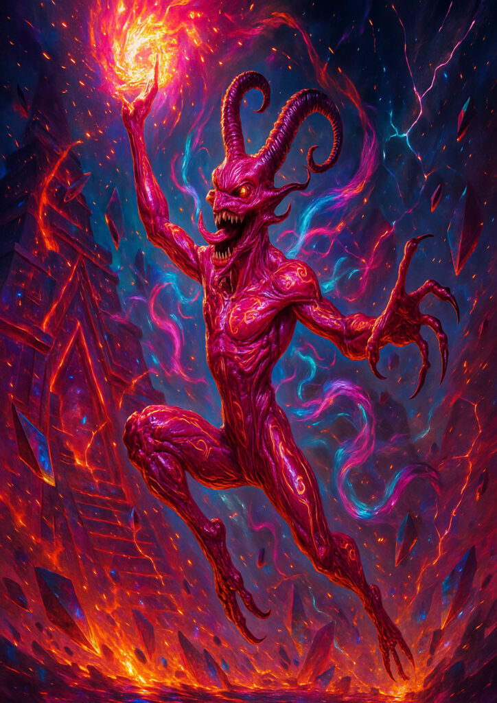 Warhammer inspired daemons of chaos dark fantasy art