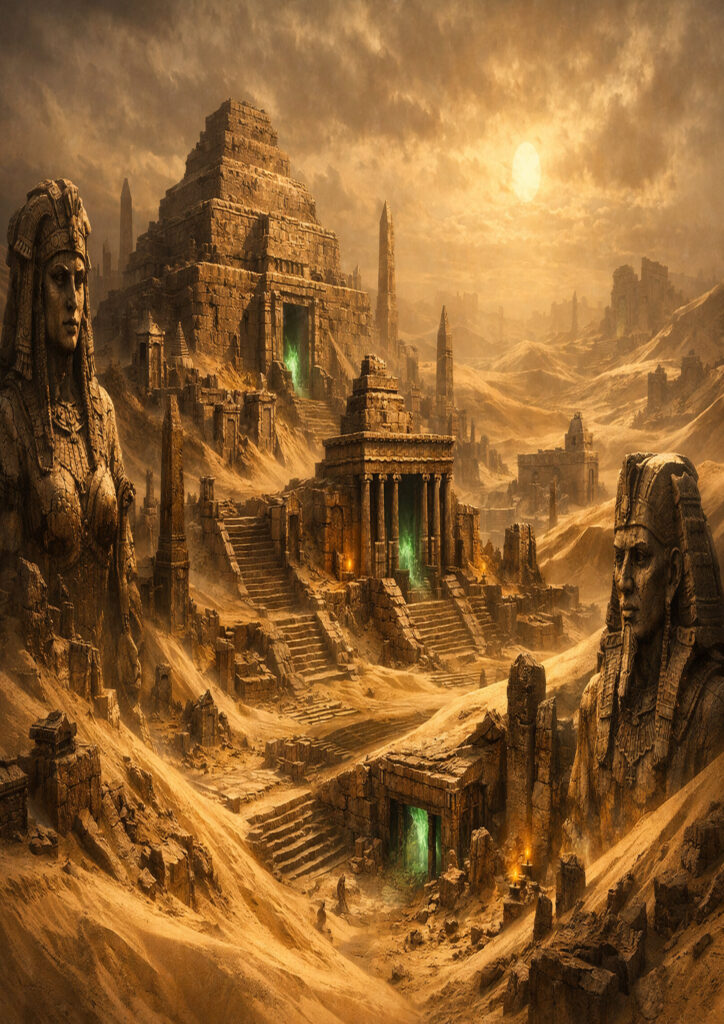 fantasy landscape illustration showing untouched land