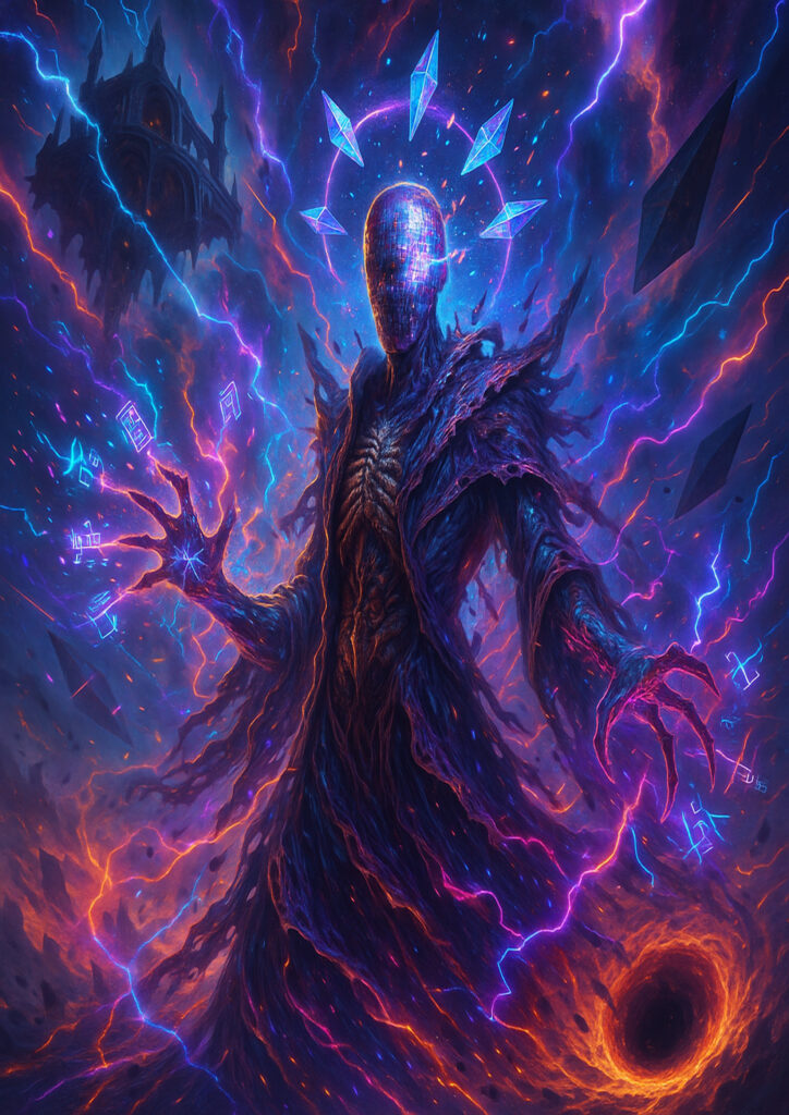 Daemons of chaos inspired by warhammer aesthetic