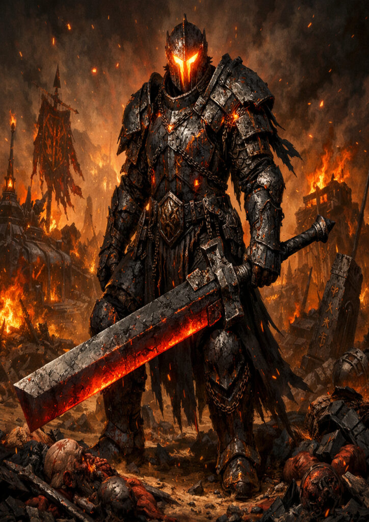 Warhammer inspired chaos dwarfs industrial fantasy art