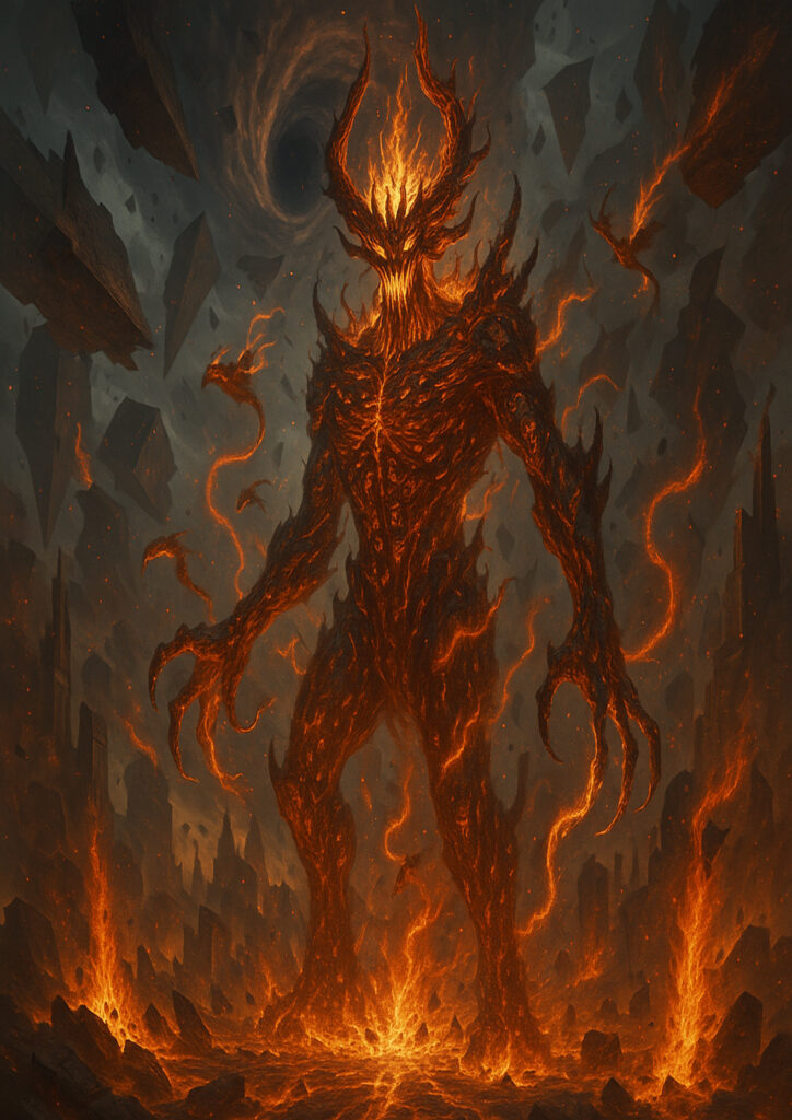 Daemons of chaos inspired by warhammer aesthetic