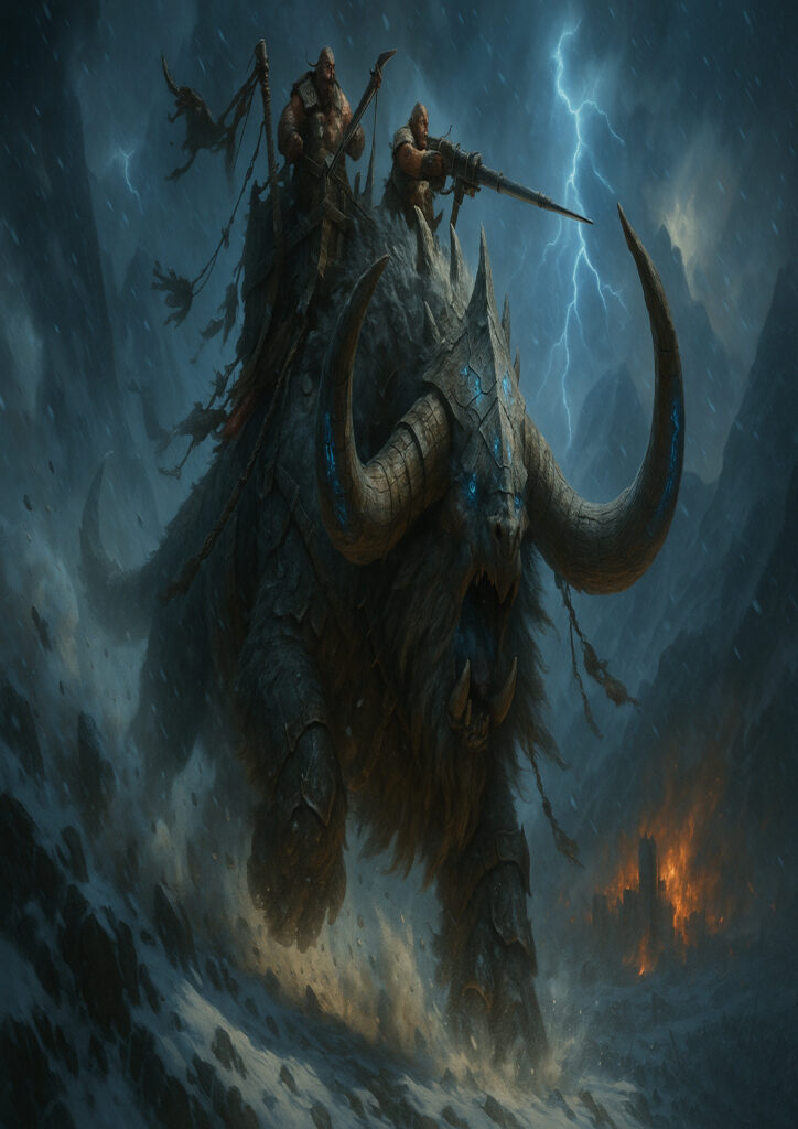 Warhammer inspired ogres digital fantasy art