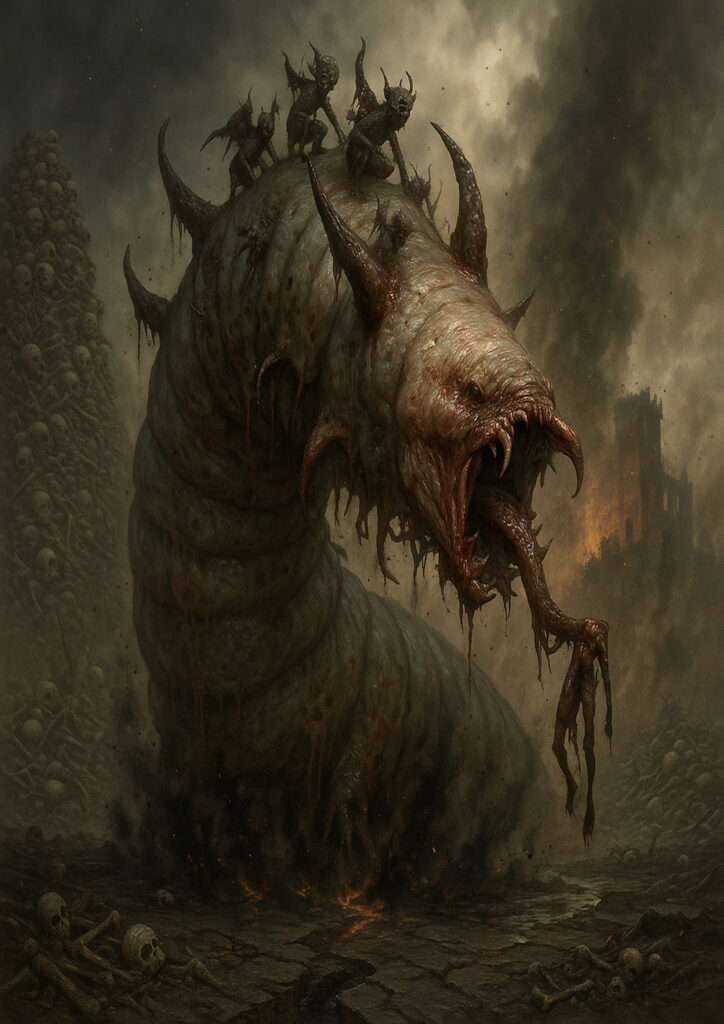 Daemons of chaos inspired by warhammer aesthetic