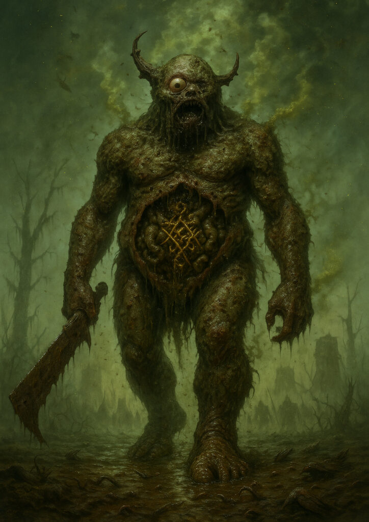 Daemons of chaos inspired by warhammer aesthetic