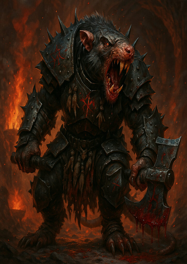 Skaven army inspired by warhammer aesthetic