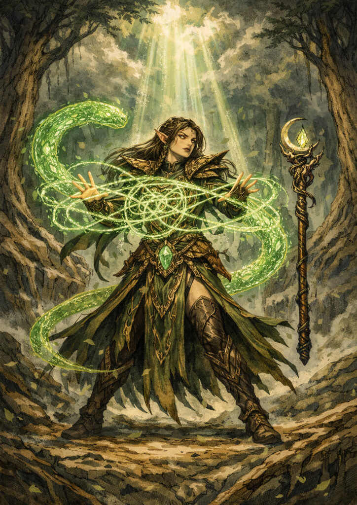 Wood elves warriors inspired by warhammer aesthetic