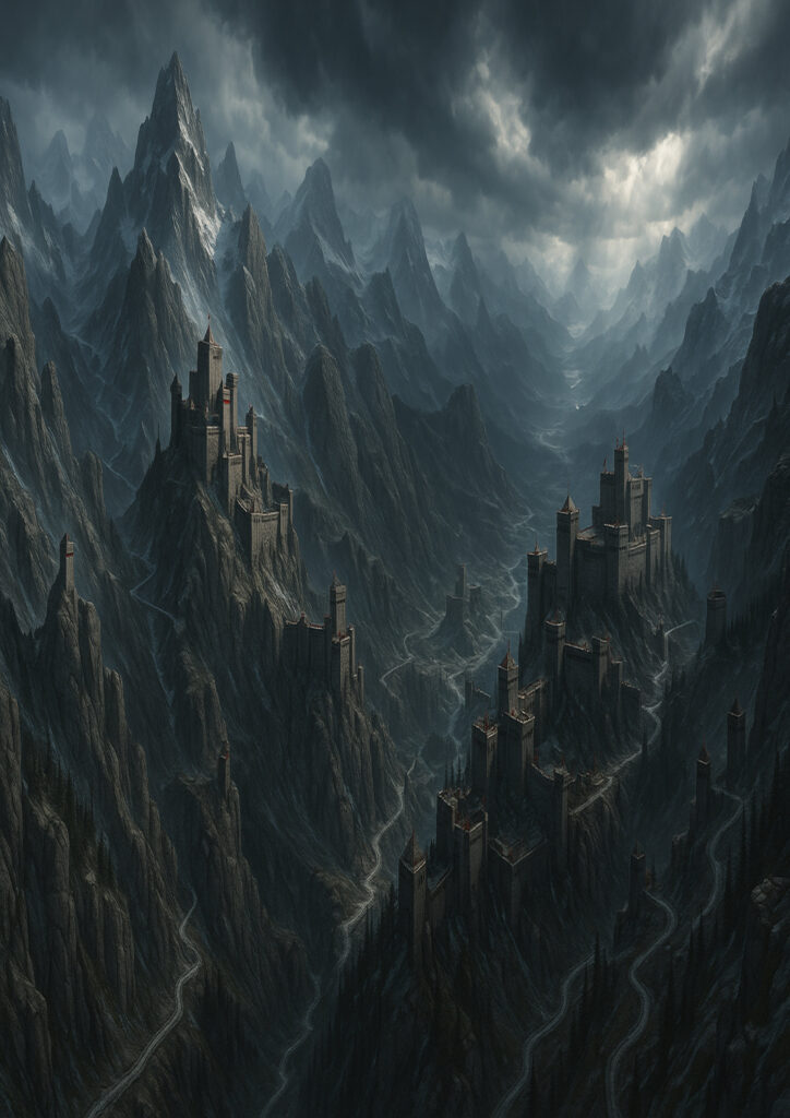 fantasy landscape scenery with epic fantasy mood