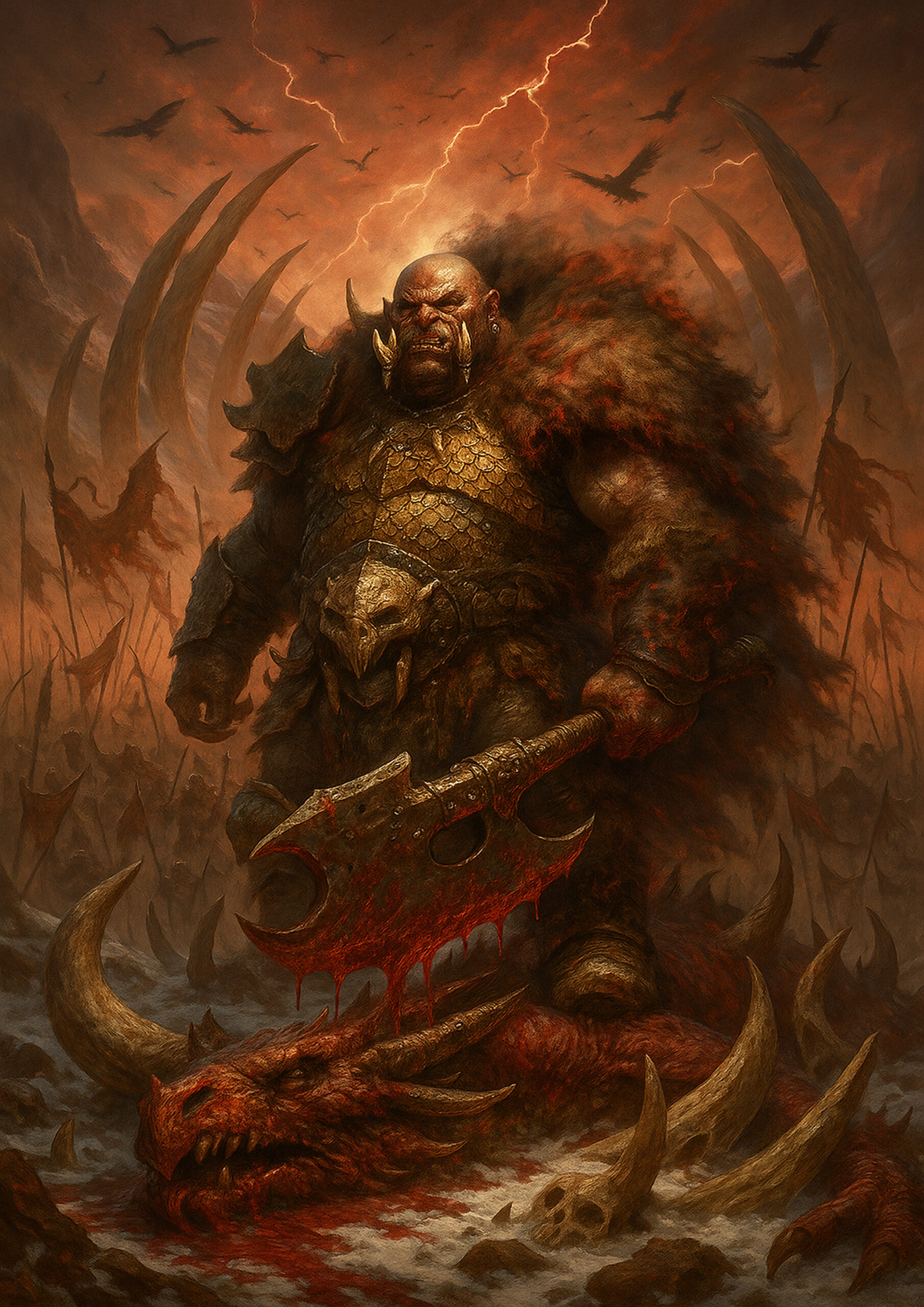 High detail warhammer inspired ogres characters