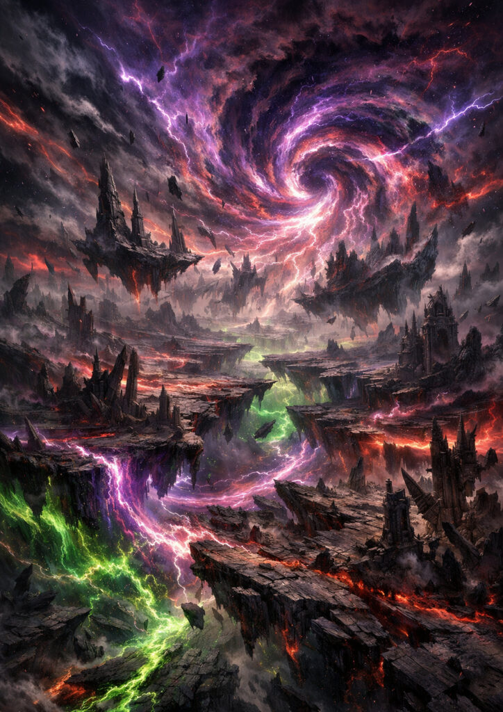 fantasy landscape scenery with epic fantasy mood