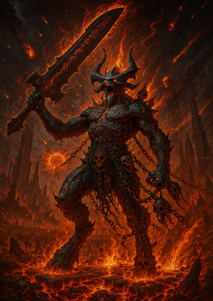 Warhammer inspired daemons of chaos dark fantasy art