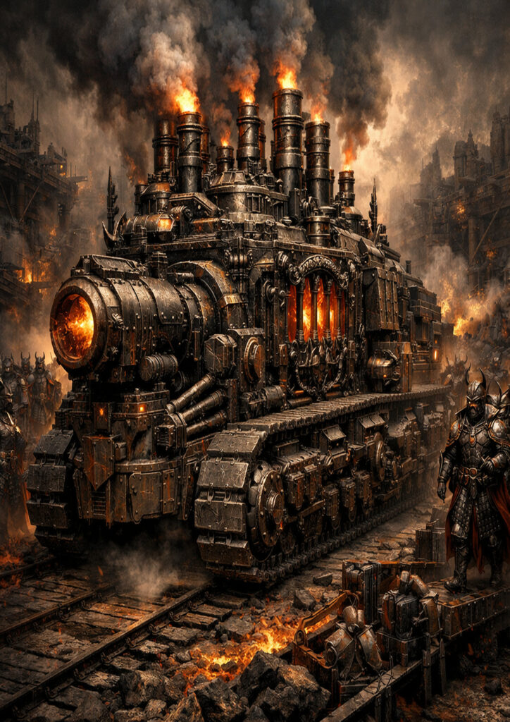 Chaos dwarfs army warhammer inspired dark artwork