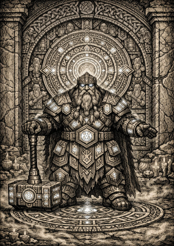 Warhammer inspired dwarfs digital fantasy art