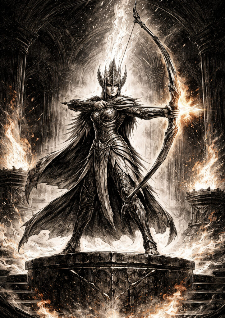 Elegant high elves with warhammer fantasy influence