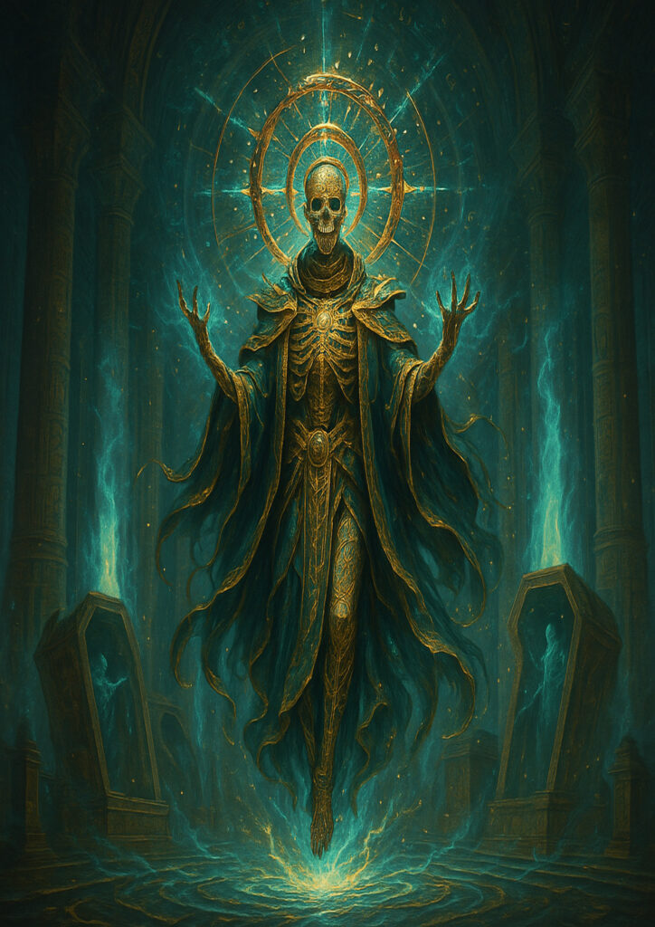 Epic warhammer inspired tomb kings desert battlefield