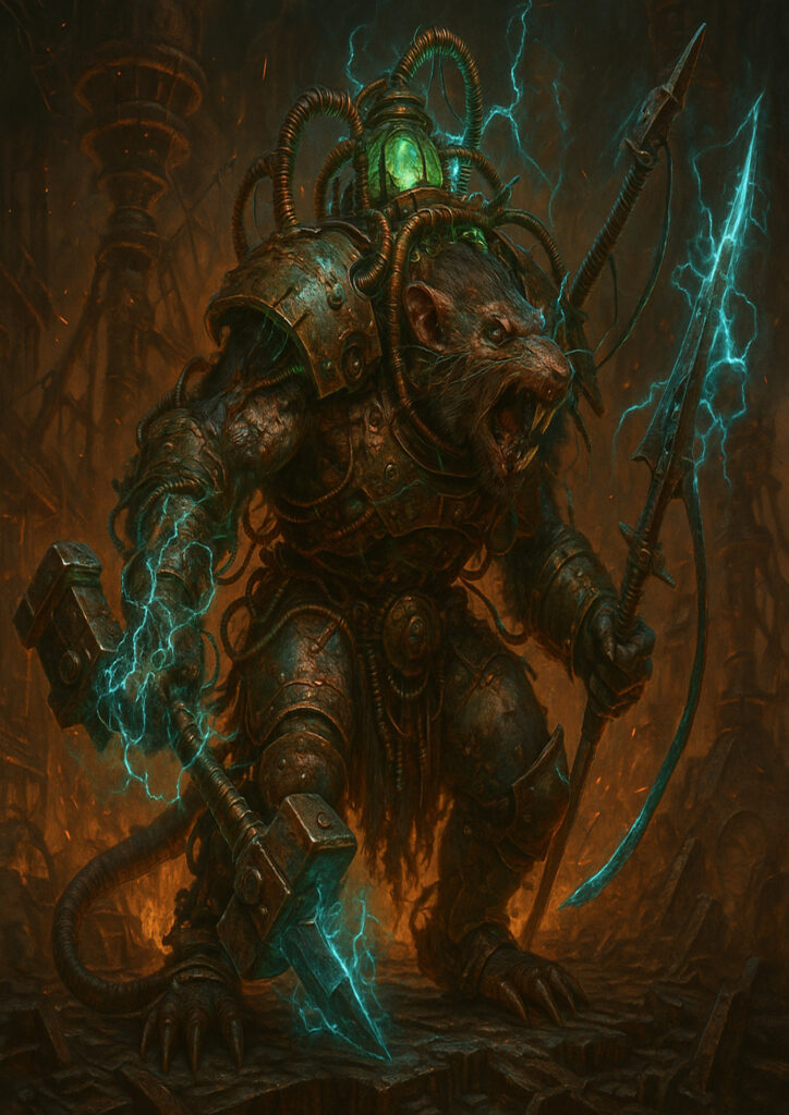 High detail warhammer inspired skaven characters