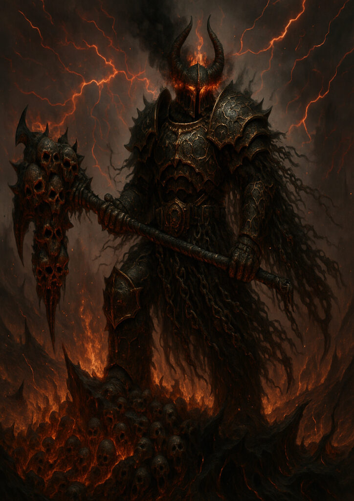 Warhammer inspired chaos warriors digital fantasy art