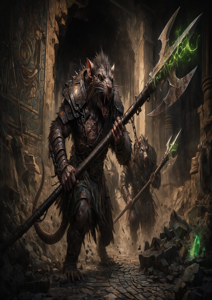 Skaven army inspired by warhammer aesthetic