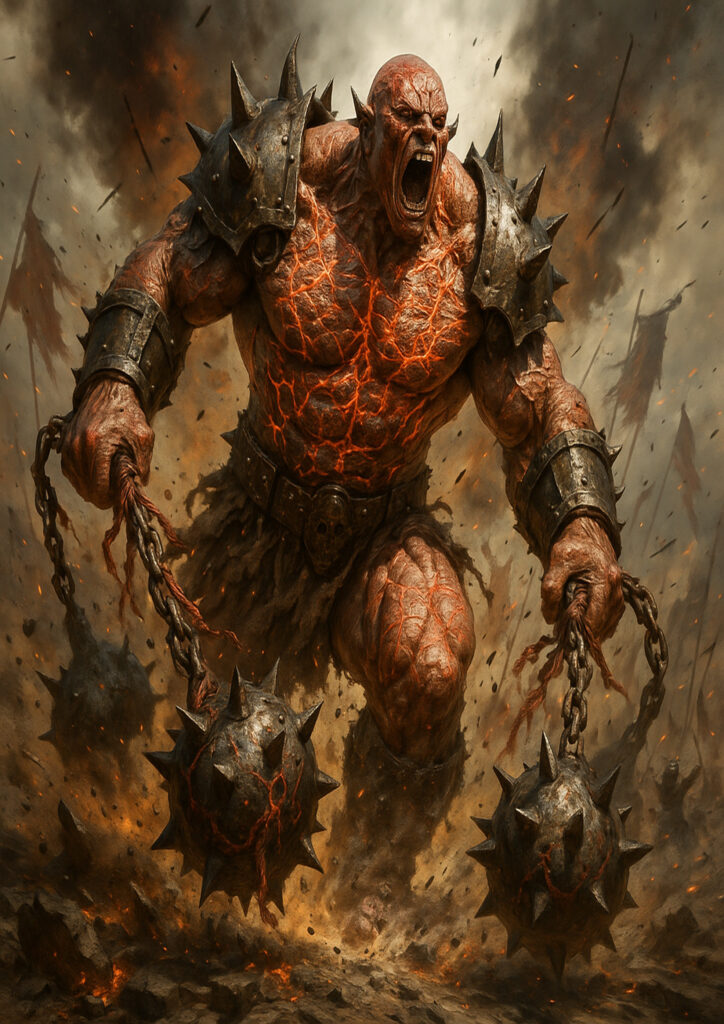 Warhammer inspired chaos warriors digital fantasy art