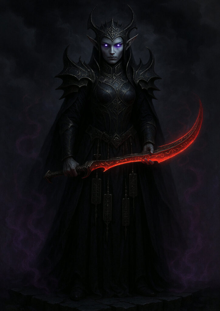 Dark elf army inspired by Warhammer fantasy universe