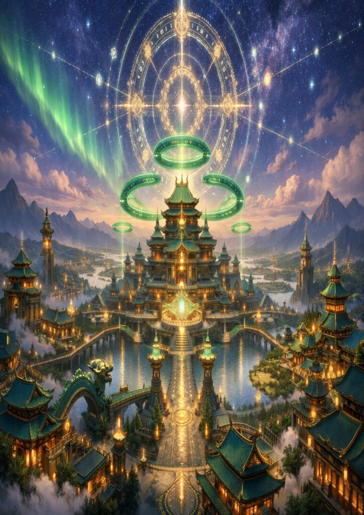 fantasy landscape artwork with vast open world