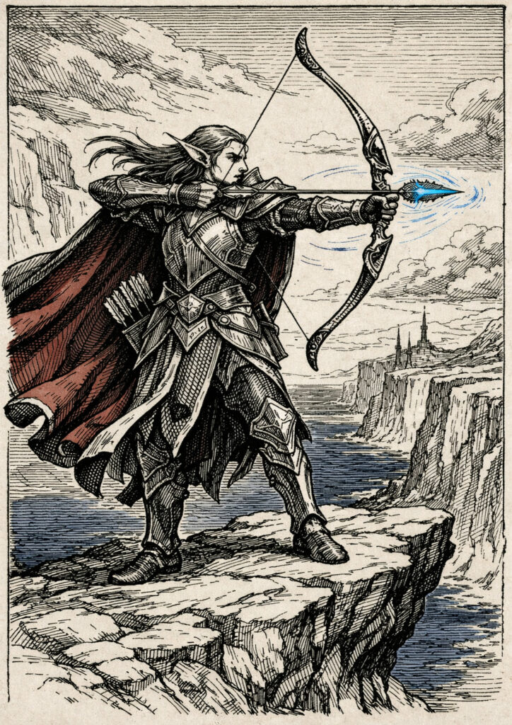 High detail warhammer inspired high elves characters