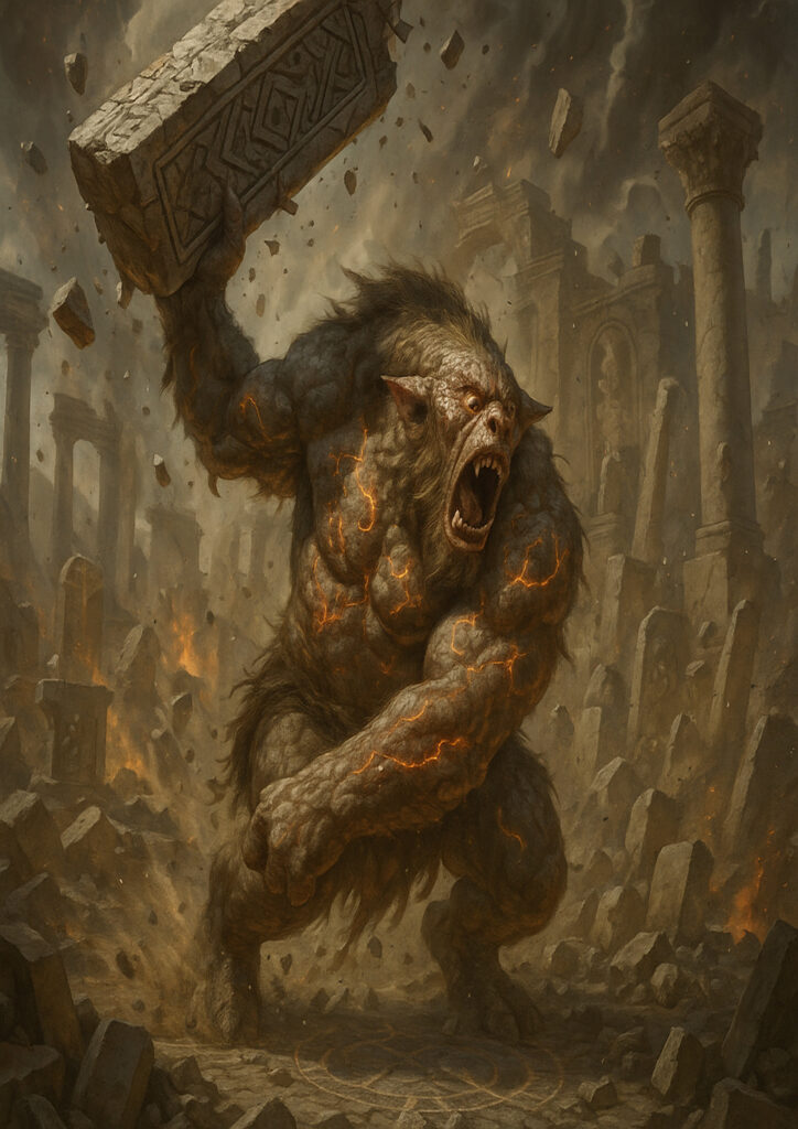 Savage beastmen army inspired by warhammer aesthetic