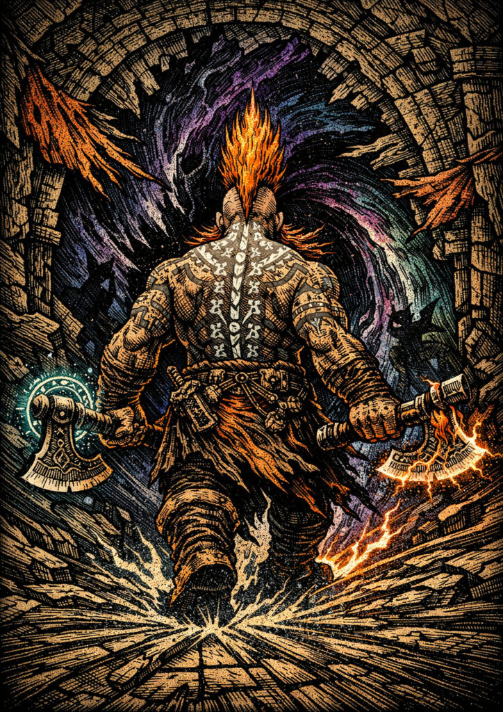 Warhammer inspired dwarfs warriors fantasy artwork