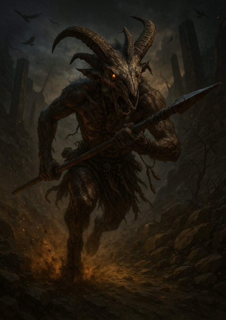 Savage beastmen army inspired by warhammer aesthetic