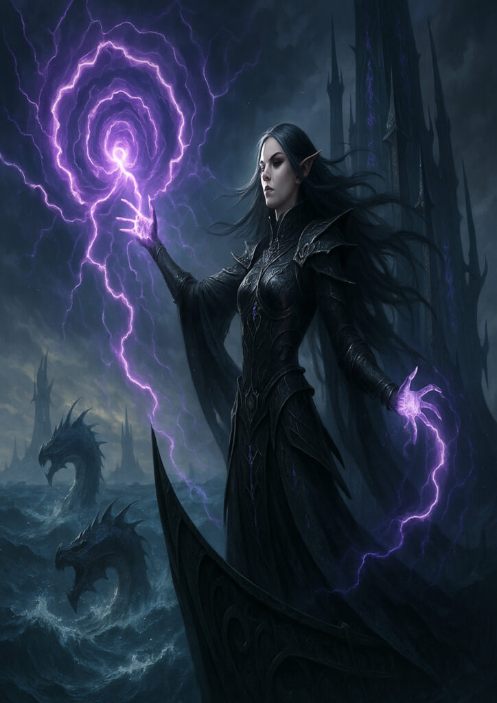 Dark elf army inspired by Warhammer fantasy universe