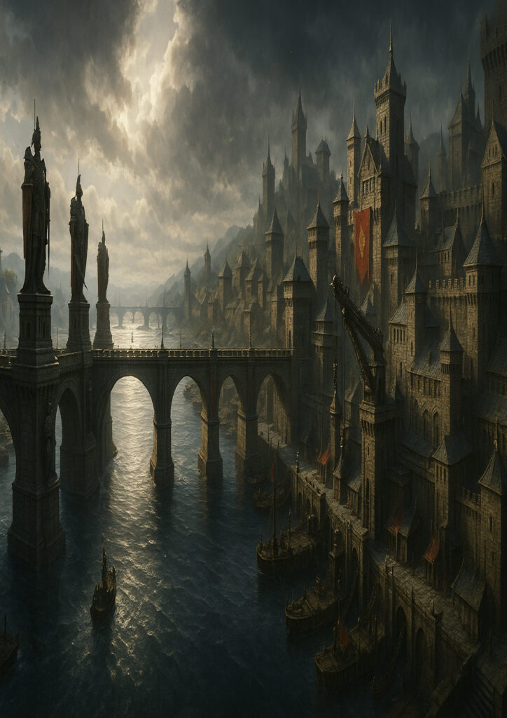 fantasy landscape artwork with vast open world