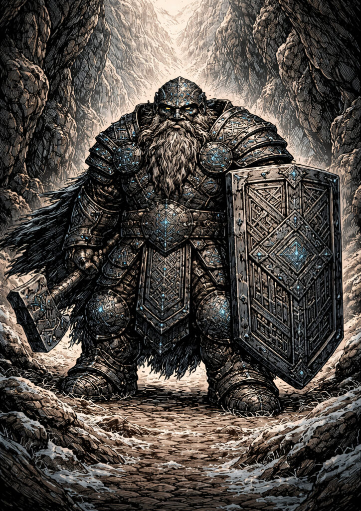 Warhammer inspired dwarfs warriors fantasy artwork