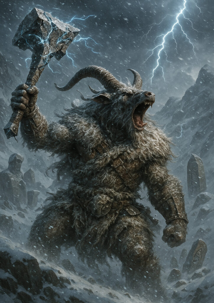 Warhammer inspired beastmen warriors dark fantasy style