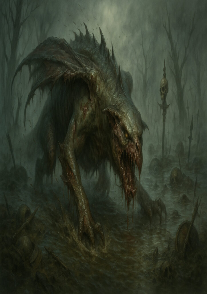 Warhammer inspired beastmen warriors dark fantasy style